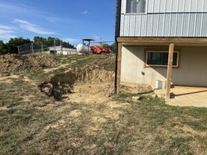 Retaining-Wall_Greenville-OH_Rural-Farmland Before_Demo Excavation_Dig-Out